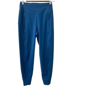 Athleta Rainier Fleece lined  Jogger Pants High Rise Teal Blue XXS  Athleisure‎
